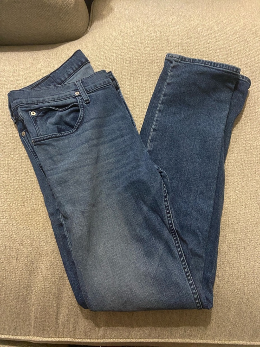 Hudson Jeans Men’s Slim Straight Denim in Dark Blue Fade Size 34 Color JBOX